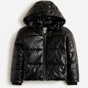CrewCuts Black Quilted Puffer Jacket with Hood